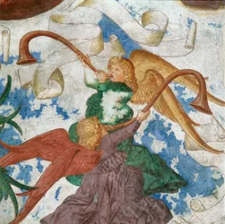 Anges musiciens, détail du Jugement Dernier